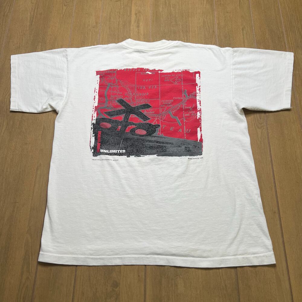 Vintage 90s Marlboro Unlimited Map‎ Pocket Tee size XL NOS 1995 Smoking